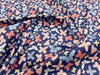 Polycotton Fabric - Pink & Blue Butterflies on Navy Blue