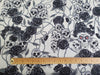 Halloween Fabric - Skulls & Roses Print - IVORY - 100% Cotton Poplin Prints