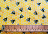 Cotton Fabric - Bee & Honeycomb Print on Yellow