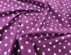 Craft Cotton Fabrics ~ White Stars on Purple ~ 57" - 145 cm 100% Cotton Prints