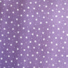 100% Cotton Poplin - White Stars & Spots on Lilac