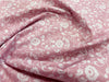Floral Fabric ~ Dusky Pink & White Regal Flowers ~ Polycotton Prints