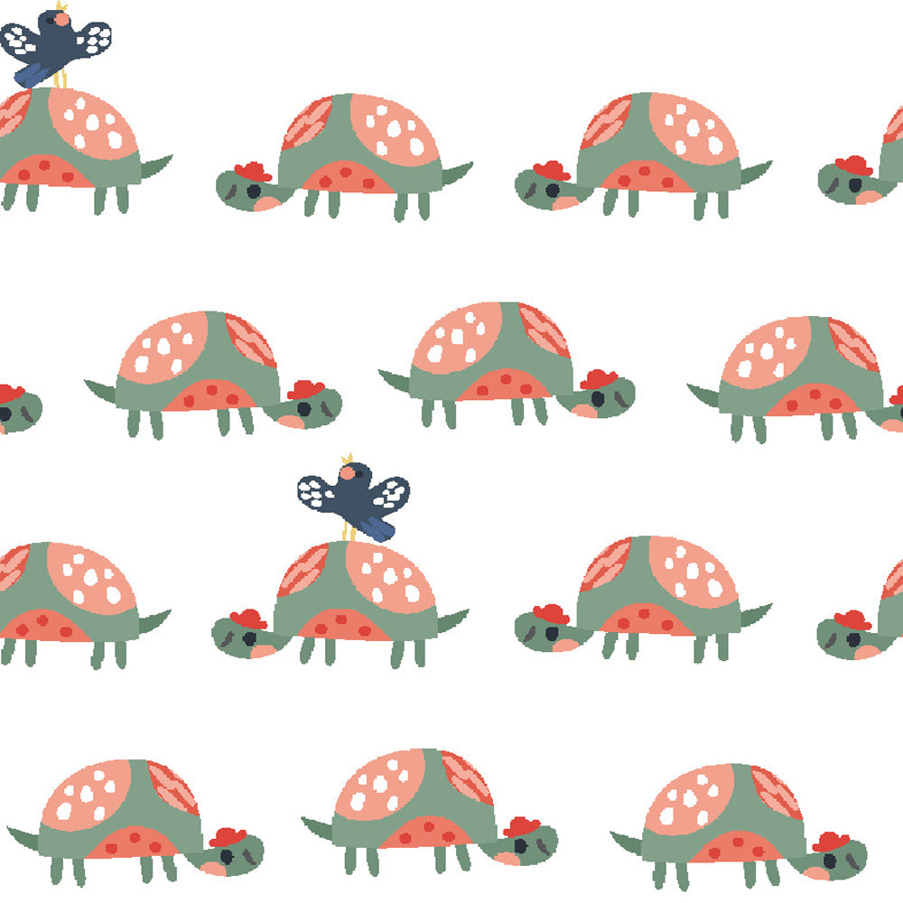 Childrens Fabric Collection- 100% Cotton Prints - Wild Animals Tortoises & Circle Blender Fabrics