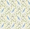 Cotton Fabric - Voysey Birds in Nature Collection - Amongst the Leaves