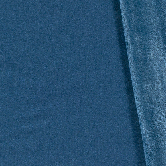 Soft Alpine Fleece Fabric - Dark Teal - Double Faced Sweatshirt Clothing Fabric