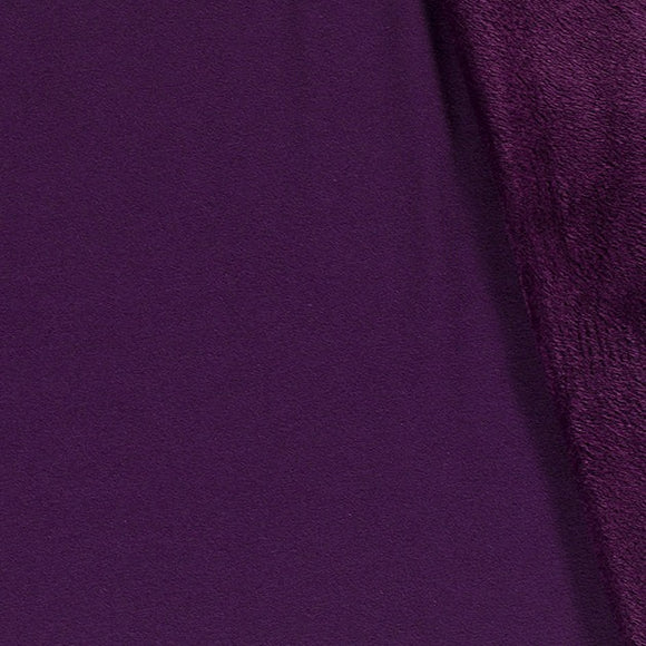 Soft Alpine Fleece Fabric - Purple - Double Faced Sweatshirt Clothing Fabric