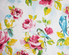 100% Cotton Canvas Fabric - Pink Roses & Birds Print
