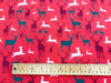 Christmas Fabric ~ Reindeers on Red ~ Polycotton Prints