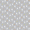 100% Cotton - Woodland Friends - Rabbits on Grey - Nutex Fabric