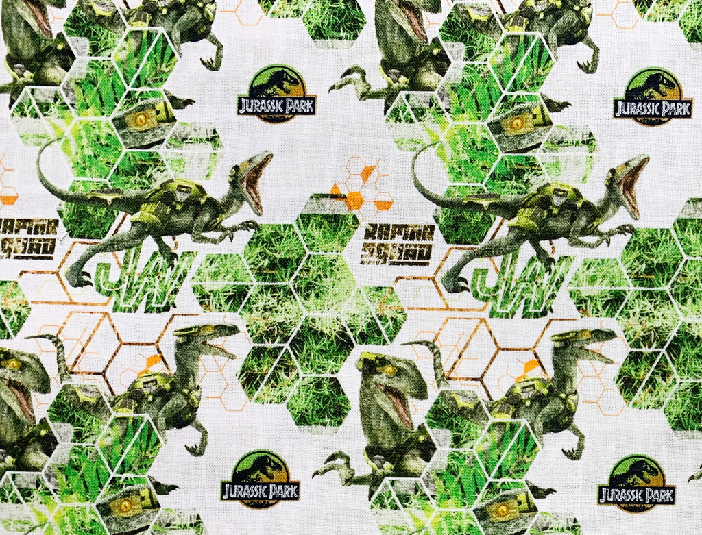 Childrens Fabric ~ Jurassic Park Raptor Squad Dinosaur Print ~100% Craft Cotton