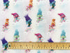 Childrens Fabric ~ Trolls & Rainbows on White Background ~100% Craft Cotton