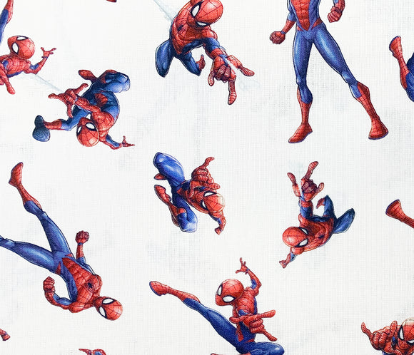 Childrens Fabric ~ Spiderman on White Background ~100% Craft Cotton