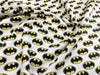 Childrens Fabric ~ Batman Logo on White Background ~100% Craft Cotton