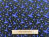 Halloween Fabric - Purple Witches Hats on Black - Polycotton Prints