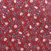 100% Cotton -  Burgundy Red Ditsy Daisy Print - Floral Craft Fabric Material
