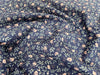 100% Cotton -  Navy Blue Ditsy Daisy Print - Floral Craft Fabric Material