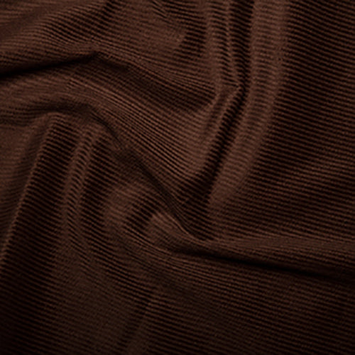 100% Cotton -  Cotton 8 Wale Corduroy -  Fabric Material - Brown