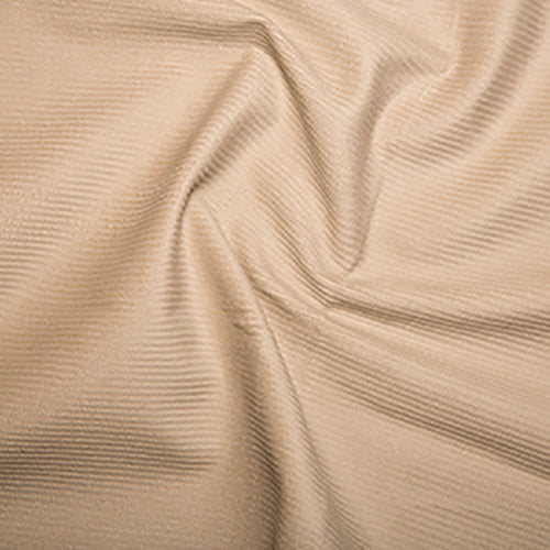 100% Cotton -  Cotton 8 Wale Corduroy -  Fabric Material - Cream