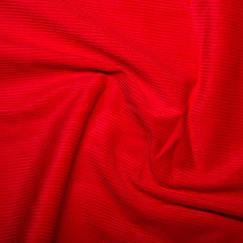 100% Cotton -  Cotton 8 Wale Corduroy -  Fabric Material - Red
