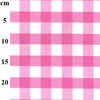 Pink & White Gingham 1" Check Polycotton Fabric