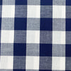 Navy & White Gingham 1" Check Polycotton Fabric