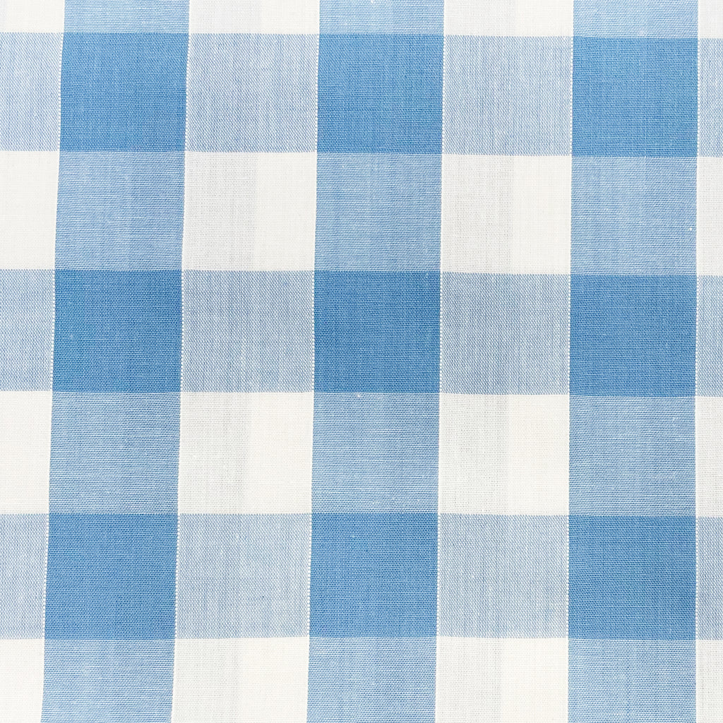 Pale Blue & White Gingham 1" Check Polycotton Fabric
