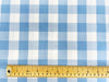 Pale Blue & White Gingham 1" Check Polycotton Fabric