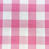 Pink & White Gingham 1" Check Polycotton Fabric