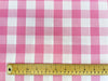 Pink & White Gingham 1" Check Polycotton Fabric