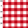 Red & White Gingham 1" Check Polycotton Fabric