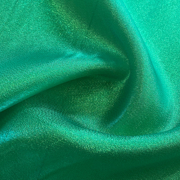 Metallic Organza Fabric - Green