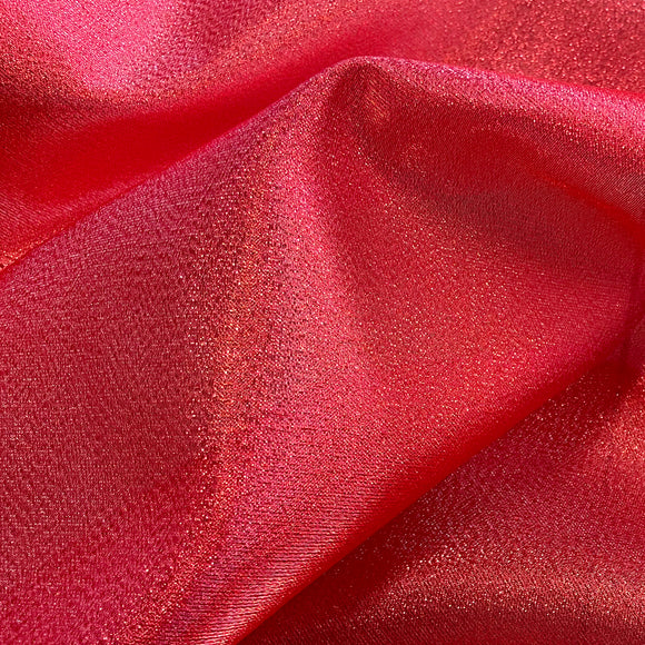 Metallic Organza Fabric - Red