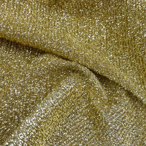 Christmas Carnival Tinsel Fabric - Gold