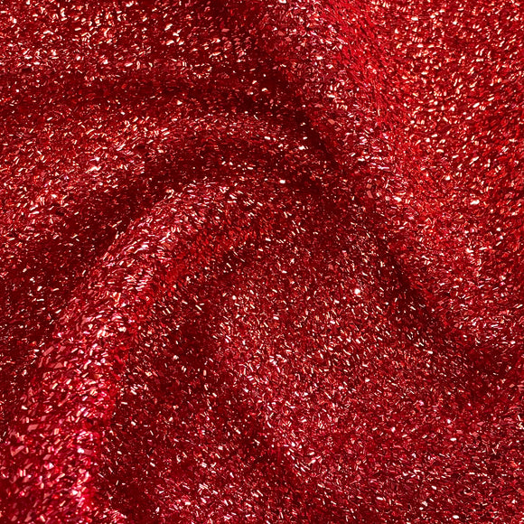 Christmas Carnival Tinsel Fabric - Red