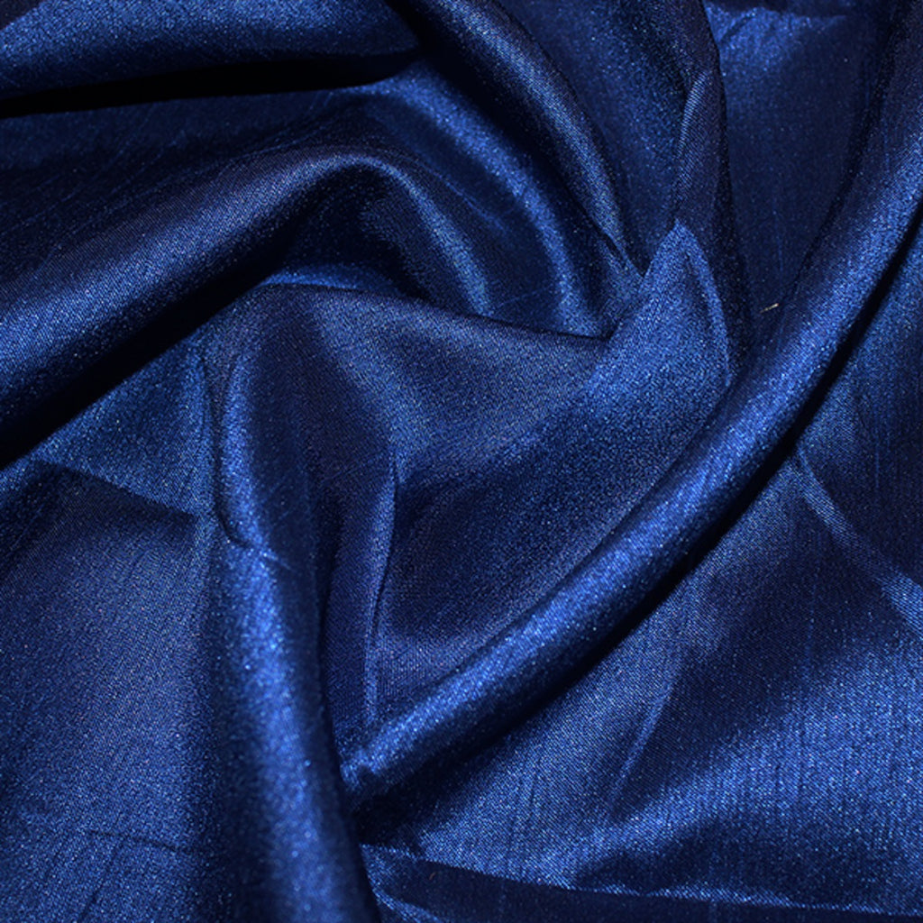 Bridal Fabric - Navy Blue Shantung Satin Fabric by The Metre 100% Polyester 147cm - 58" Wide