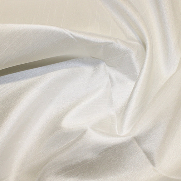 Bridal Fabric - Ivory Shantung Satin Fabric by The Metre 100% Polyester 147cm - 58