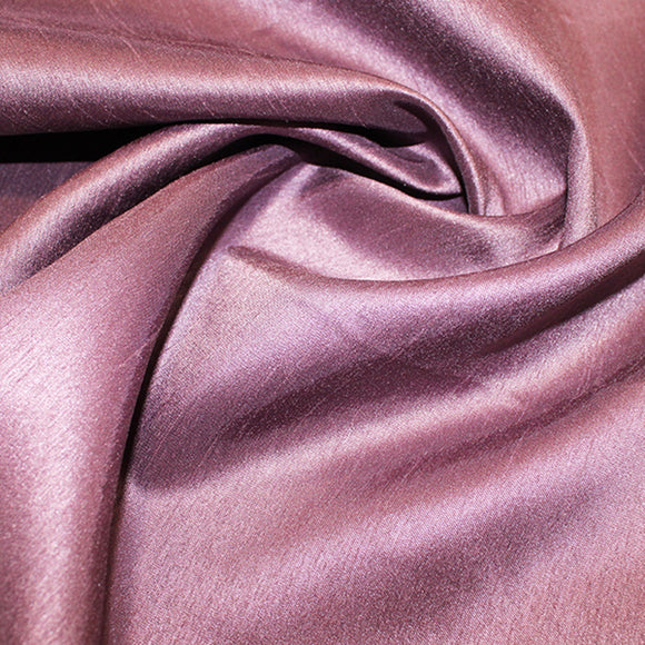 Bridal Fabric - Mauve Pink Shantung Satin Fabric by The Metre 100% Polyester 147cm - 58
