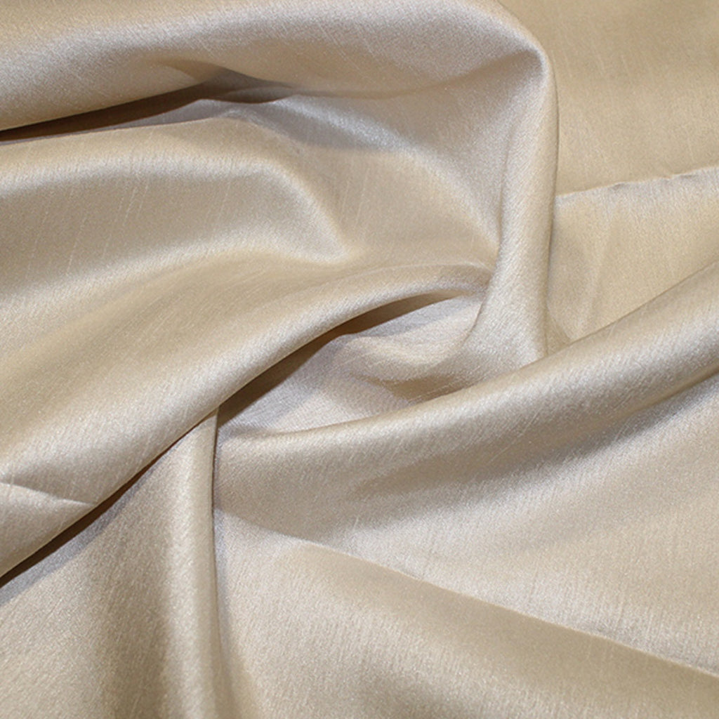 Bridal Fabric - Turtle Dove Shantung Satin Fabric by The Metre 100% Polyester 147cm - 58" Wide