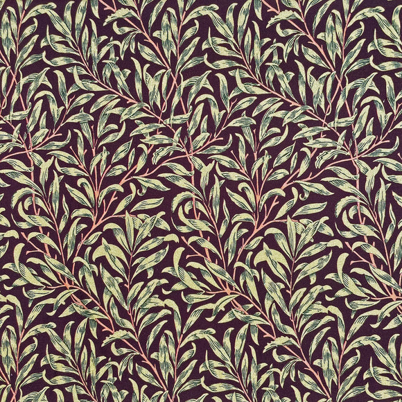 William Morris Fabric - Willow Bough - Damson Purple - Cotton Fabric