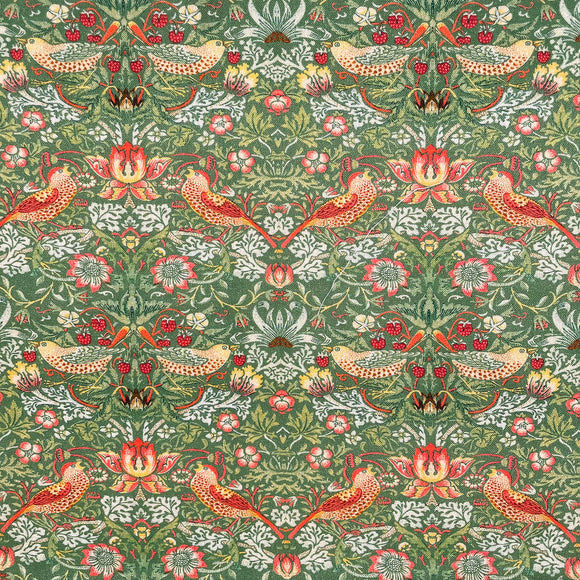 William Morris - Strawberry Thief - Sage Green - Cotton Fabric