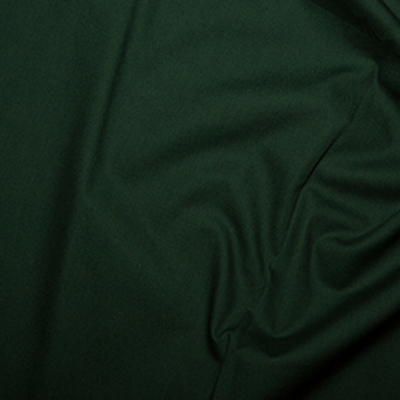 100% Cotton Poplin Fabric - Plain BOTTLE GREEN - Craft Fabric Material