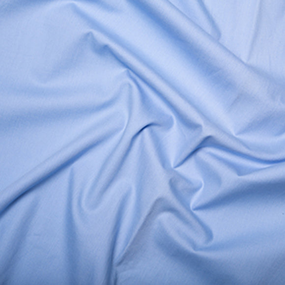 100% Cotton Poplin Fabric - Plain CANDY BLUE - Craft Fabric Material