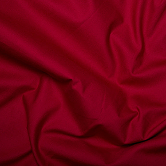 100% Cotton Poplin Fabric - Plain CLARET RED - Craft Fabric Material