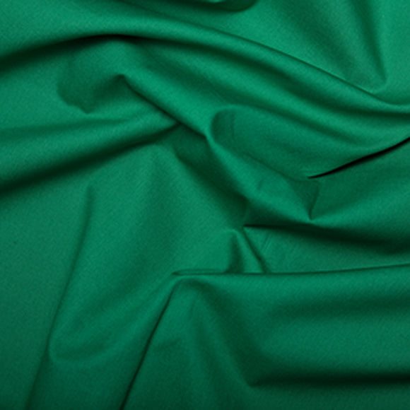 100% Cotton Poplin Fabric - Plain EMERALD Green - Craft Fabric Material
