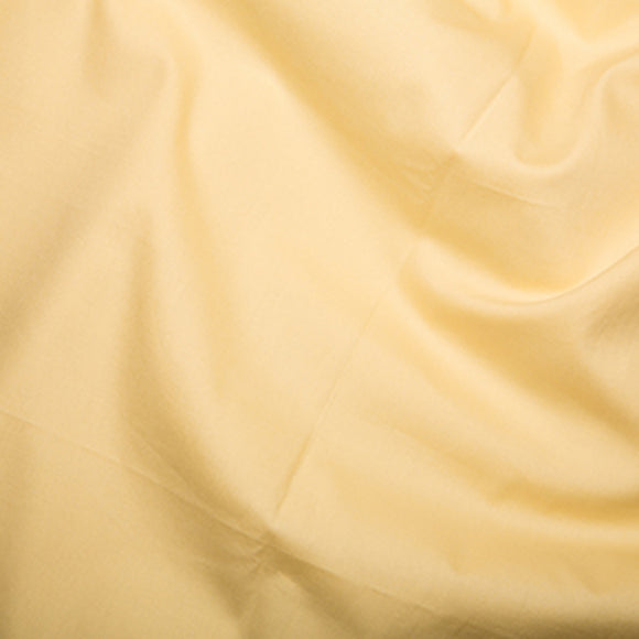 100% Cotton Poplin Fabric - Plain LEMON YELLOW - Craft Fabric Material