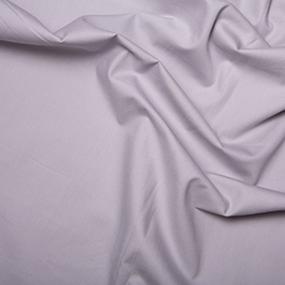 100% Cotton Poplin Fabric - Plain LIGHT GREY - Craft Fabric Material