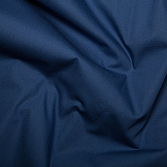 100% Cotton Poplin Fabric - Plain NAVY BLUE - Craft Fabric Material