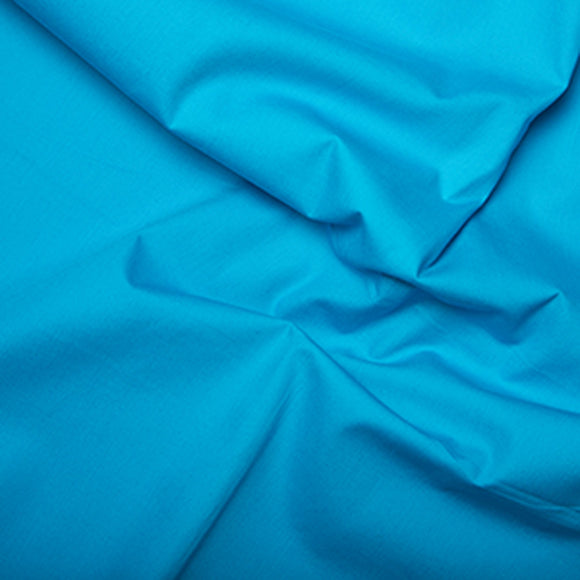 100% Cotton Poplin Fabric - Plain PEACOCK BLUE - Craft Fabric Material