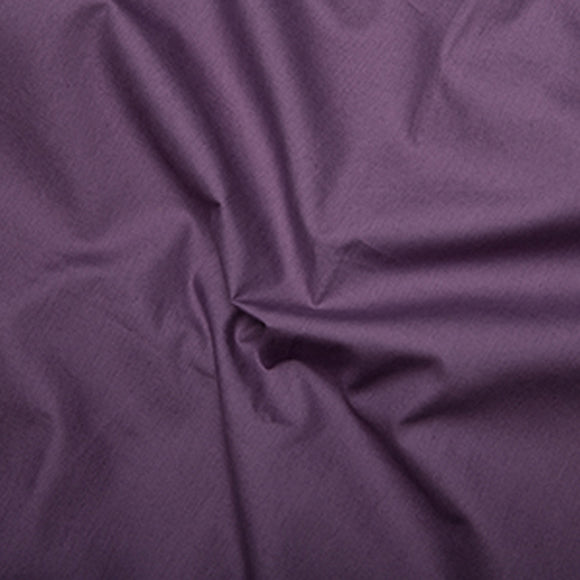 100% Cotton Poplin Fabric - Plain PLUM PURPLE - Craft Fabric Material