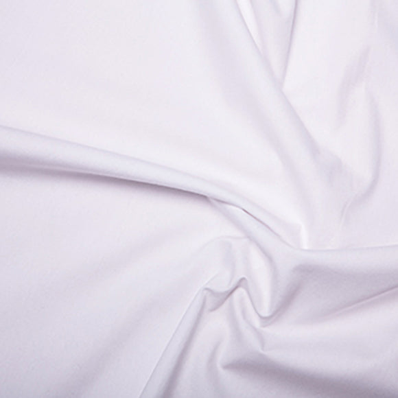 100% Cotton Poplin Fabric - Plain WHITE - Craft Fabric Material